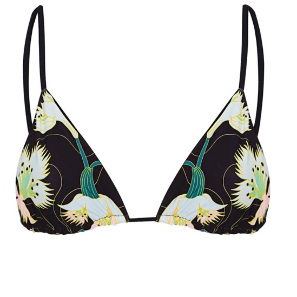 Maaji Midnight Black Balming Sliding Triangle Bikini Top Size Large Nwt — image 7 of 8